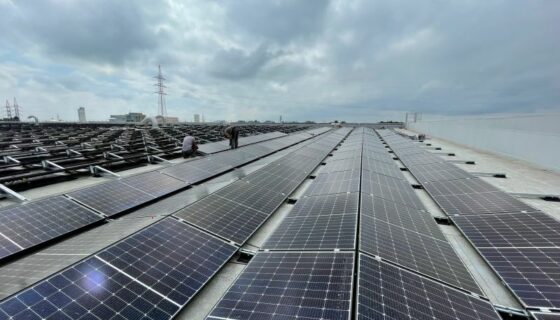 Installation de panneaux photovoltaïques chez Solarec (Baudour)